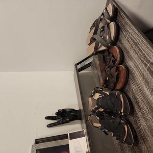 3 pairs of comfort shoes including crocs and naturalizer